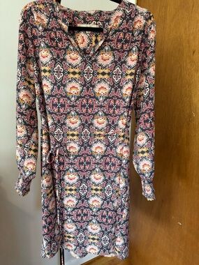 loft floral pleated flounce dress LOFT NWT Plus Size XXL Green Floral Pleated Flounce Mini Dress Spring 2025